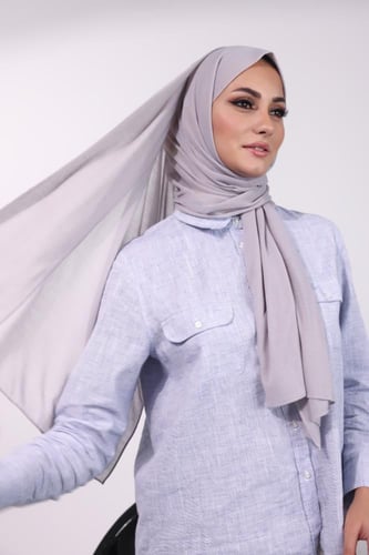 طرحه شاش تركي- رمادي فاتح