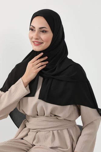 حجاب شيفون بمغناطيس وقبعة جانبية على الجهة اليسرى-...