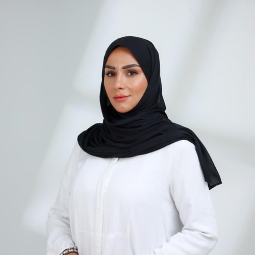 حجاب مع فتحة عند الاذن عادي - اسود