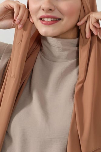 حجاب شيفون بمغناطيس وقبعة جانبي