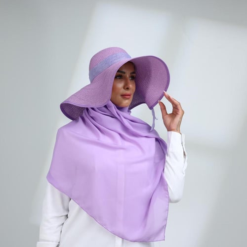 طقم قبعة كاملة مع طرحة صيفية