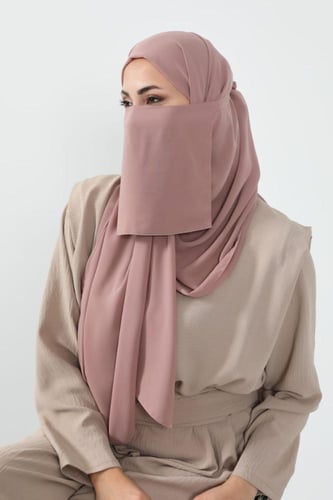 طقم طرحة ولثام - ربط