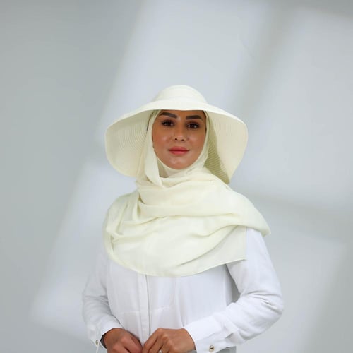 طقم نصف قبعة مع طرحة صيفية