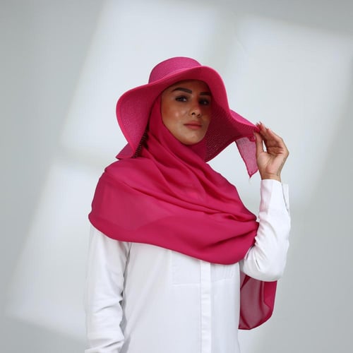 طقم قبعة كاملة مع طرحة صيفية