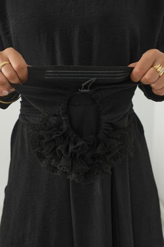 قبعه بف تحت الحجاب مع مانع للإنزلاق - اسود