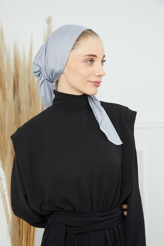 توربان قطني ربط من الخلف - رمادي