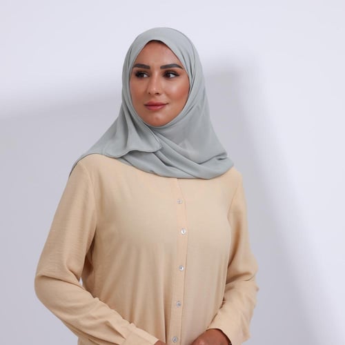 طرحة ميني شيفون ربع مبطن من الأمام