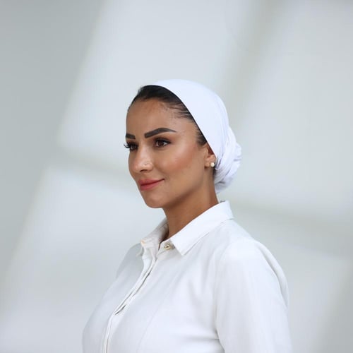 توربان لف خفيف مع ذيل طويل - ابيض