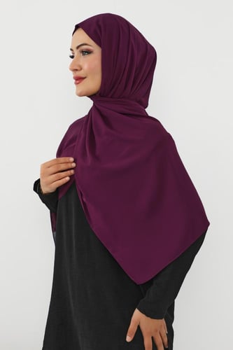 حجاب شيفون بمغناطيس وقبعة بالوسط