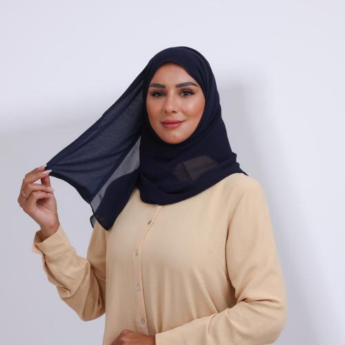 طرحة ميني شيفون ربع مبطن من الأمام