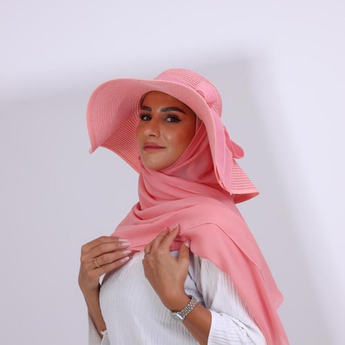 طقم قبعة كاملة مع طرحة صيفية