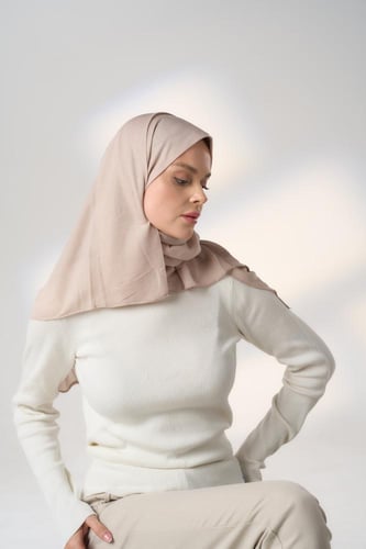 حجاب ميني غير سترتش-بيج