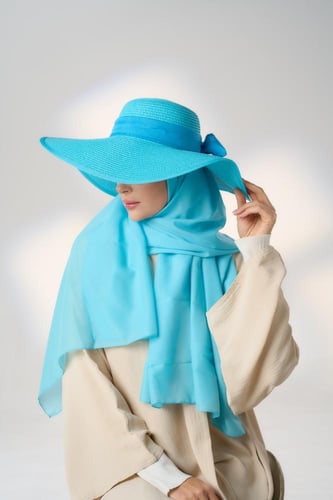 طقم قبعة كاملة مع طرحة صيفية