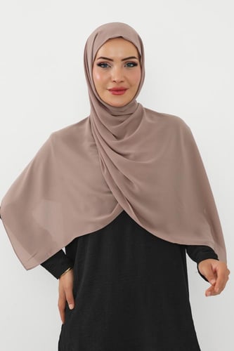حجاب شيفون بمغناطيس وقبعة بالوسط