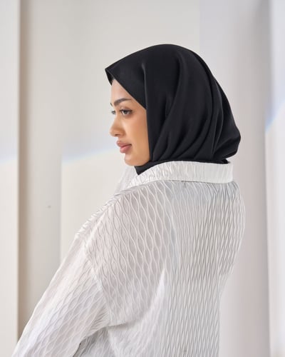 طرحة شيفون مبطن - بيج غامق