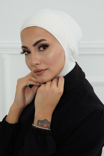 قبعة كاملة تغطي الرقبة والراس - أوف وايت