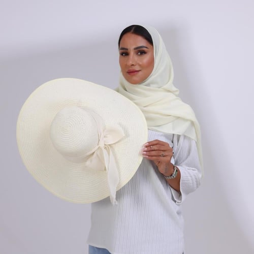 طقم قبعة كاملة مع طرحة صيفية