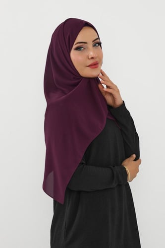 حجاب شيفون بمغناطيس وقبعة جانبي