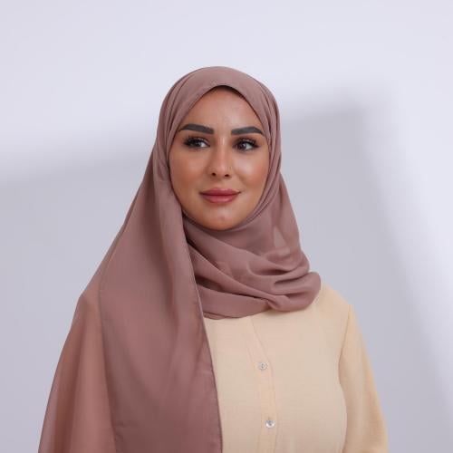 طرحة شيفون ربع مبطن من الامام