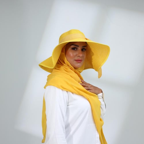 طقم قبعة كاملة مع طرحة صيفية