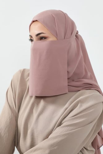 طقم طرحة ولثام - ربط