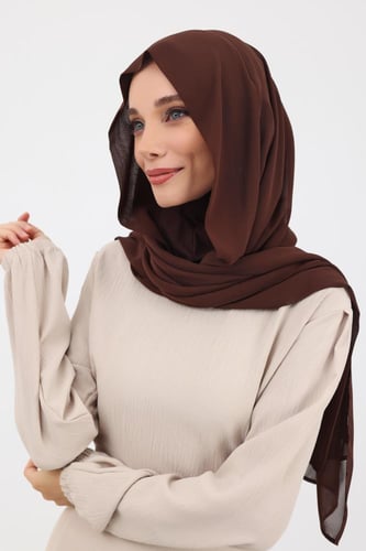 طرحة شيفون مع قبعة كاملة مشبوكة