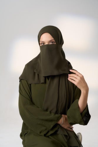 طقم طرحة ولثام - ربط