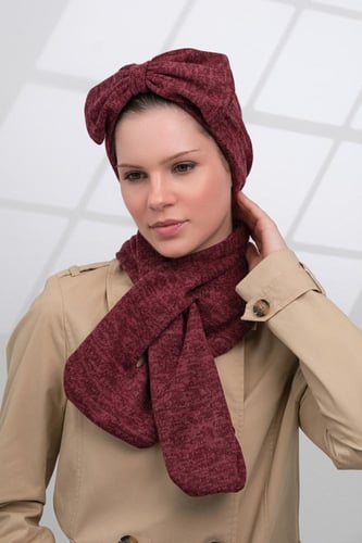 طقم توربان شتوي مع شال