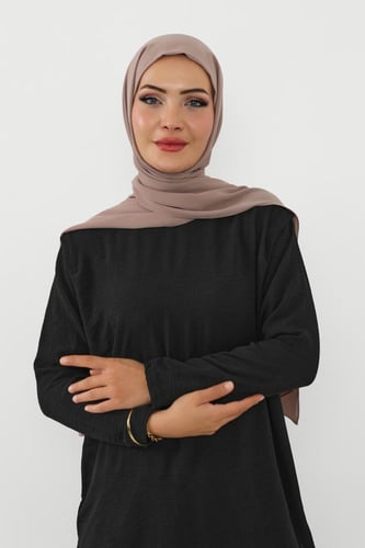 حجاب شيفون بمغناطيس وقبعة بالوسط