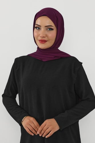 حجاب شيفون بمغناطيس وقبعة بالوسط