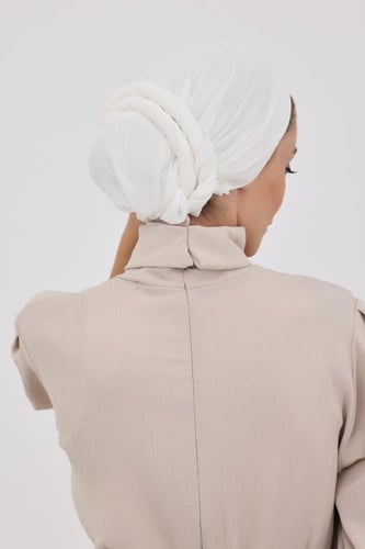 توربان شيفون مع قبعة داخلية