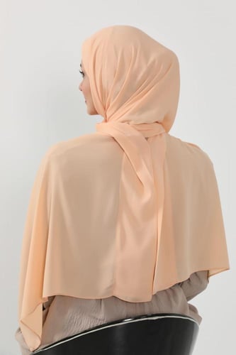 حجاب شيفون بمغناطيس وقبعة بالوسط