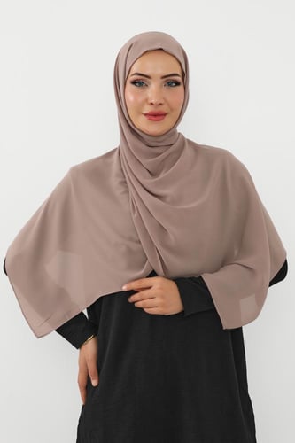 حجاب شيفون بمغناطيس وقبعة بالوسط