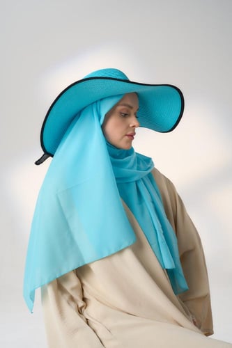 طقم قبعة كاملة مع طرحة صيفية