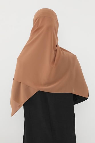 حجاب شيفون بمغناطيس وقبعة جانبي