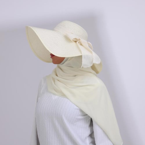 طقم قبعة كاملة مع طرحة صيفية