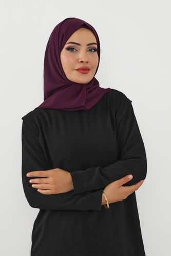 حجاب شيفون بمغناطيس وقبعة جانبي