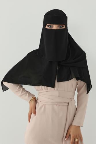 طقم طرحة ونقاب - اسود