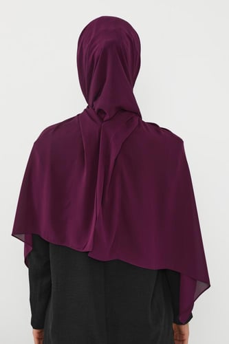 حجاب شيفون بمغناطيس وقبعة بالوسط