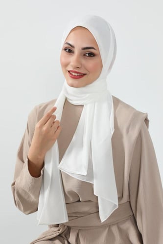 طرحة كرنشي مخيطة