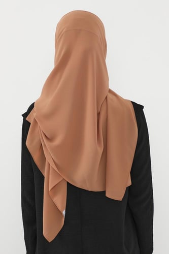 حجاب شيفون بمغناطيس وقبعة جانبي