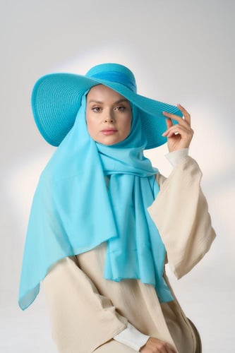 طقم قبعة كاملة مع طرحة صيفية