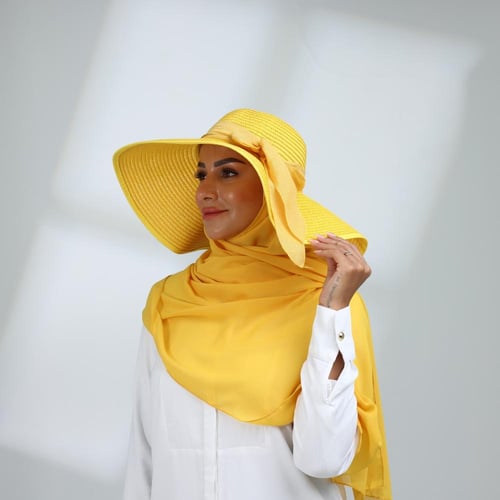 طقم قبعة كاملة مع طرحة صيفية