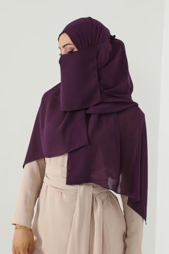 طقم طرحة ولثام ربط