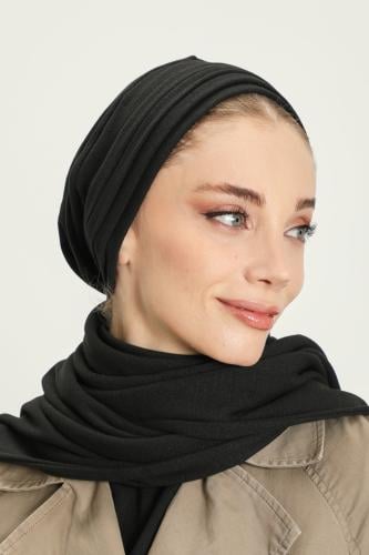 توربان شتوي قطني ثقيل مع سكارف