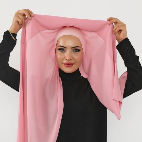 حجاب شيفون بمغناطيس وقبعة جانبي