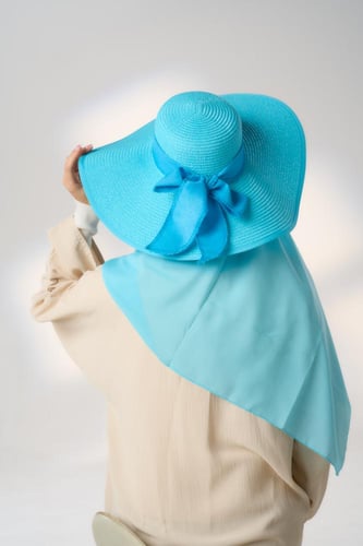 طقم قبعة كاملة مع طرحة صيفية