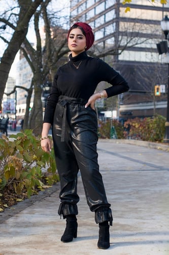 توربان قطني قابل للتعديل-عنابي