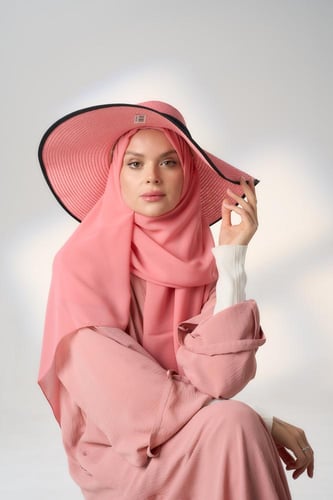 طقم قبعة كاملة مع طرحة صيفية