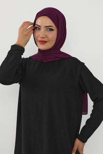 حجاب شيفون بمغناطيس وقبعة بالوسط